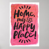 ホームマイハッピープレイス！シェルターインプレースピンクブラック ポスター (正面)