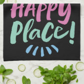 ホームマイハッピープレイス!シェルターインプレース – ネオン キッチンタオル (折り畳み)