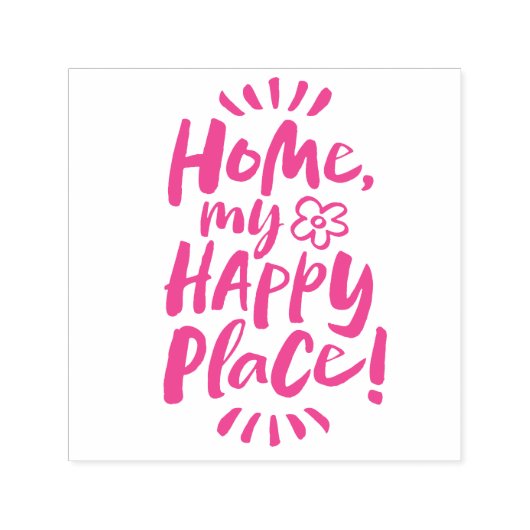 ホームマイハッピープレイス!シェルターインプレース – ピンクジョイ セルフインキングスタンプ (デザイン)