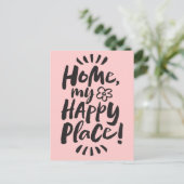 ホームマイハッピープレイス！ホームボディ – シックなピンク シーズンポストカード (スタンド正面)