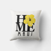 ホームマウイイエローハイビスカス クッション (裏面)