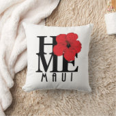 ホームマウイレッドハイビスカス クッション (ブランケット)