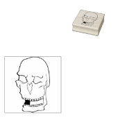 ホームマシンプソンスカルイラストレーションアートスタンプ ラバースタンプ (押印)