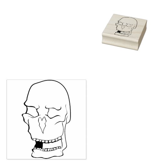 ホームマシンプソンスカルイラストレーションアートスタンプ ラバースタンプ (押印)