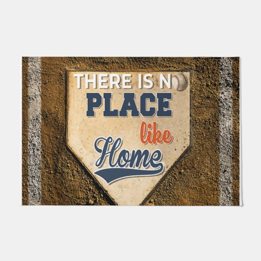 ホームマットに限る野球 ドアマット (正面)