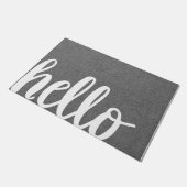 ホームマッユニークツウェルカムマットホームデコールグレー ドアマット (アングル)