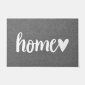 ホームマッユニークツウェルカムマットホームデコールグレー ドアマット (正面)