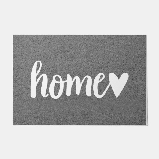 ホームマッユニークツウェルカムマットホームデコールグレー ドアマット (正面)