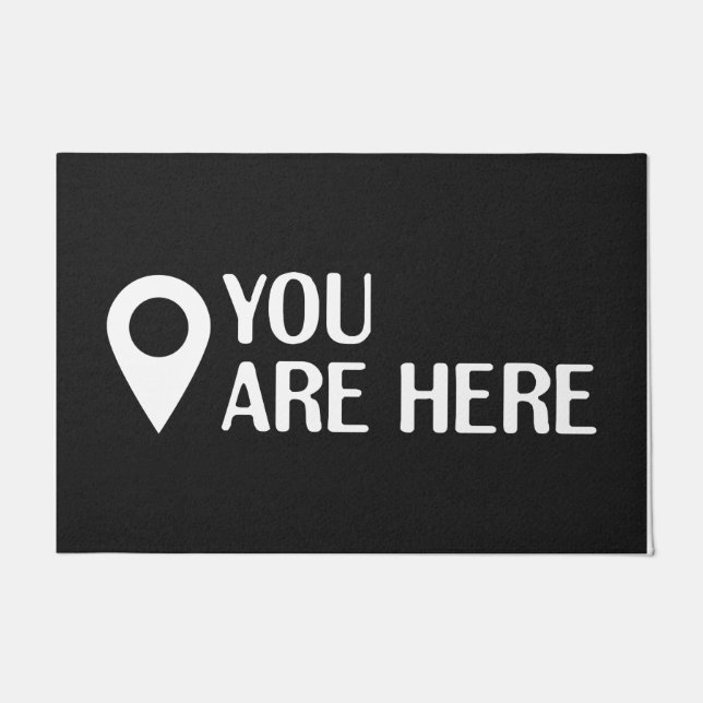 ホームマッユニークツウェルカムマットホームデコール – ブラック ドアマット (正面)