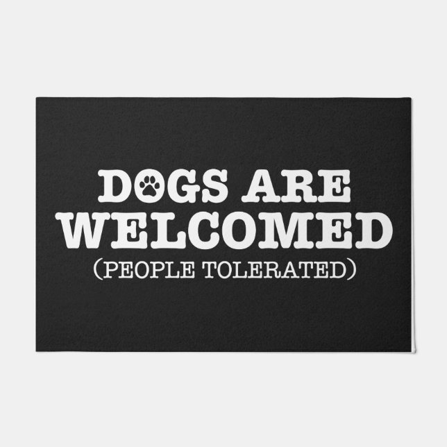 ホームマッユニークツウェルカムマットホームデコール – ブラック ドアマット (正面)