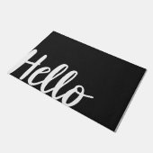 ホームマッユニークツウェルカムマットホームデコール – ブラック ドアマット (アングル)