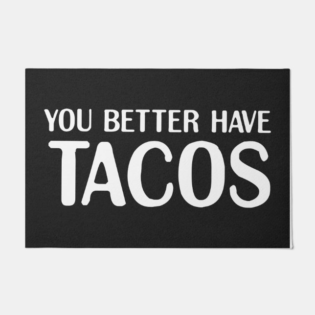 ホームマッユニークツウェルカムマットホームデコール – ブラック ドアマット (正面)