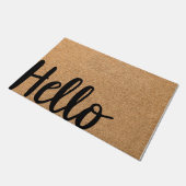 ホームマッユニークトウェルカムマットホームデコール – ブラウン ドアマット (アングル)