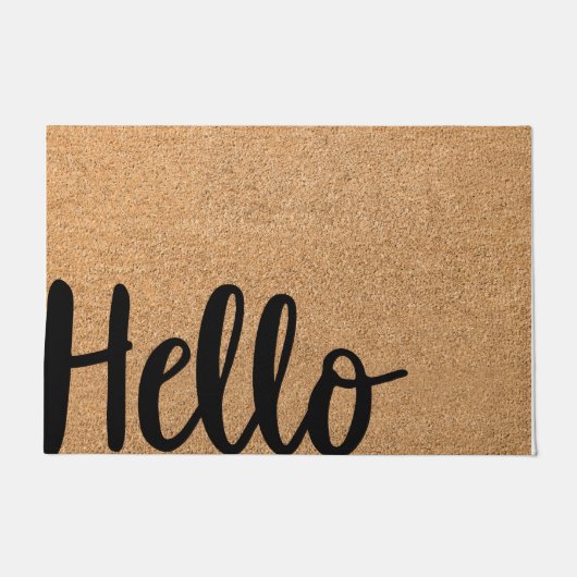 ホームマッユニークトウェルカムマットホームデコール – ブラウン ドアマット (正面)