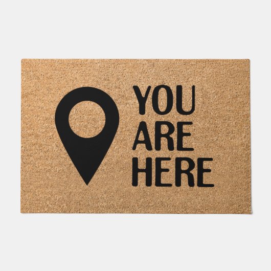 ホームマッユニークトウェルカムマットホームデコール – ブラウン ドアマット (正面)