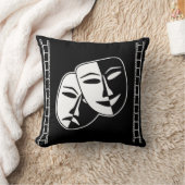 ホームムービーの劇場の喜劇の悲劇のマスク クッション (ブランケット)