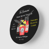 ホームムービーシアタービアソーダウォールクロック ラウンド壁時計 (傾斜)