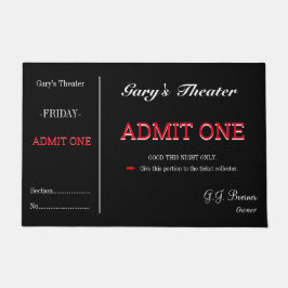 ホームムービー劇場テレビルームチケットラグ ドアマット