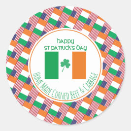 ホームメイドのアイリッシュアメリカンコーンビーフキャベツ ラウンドシール