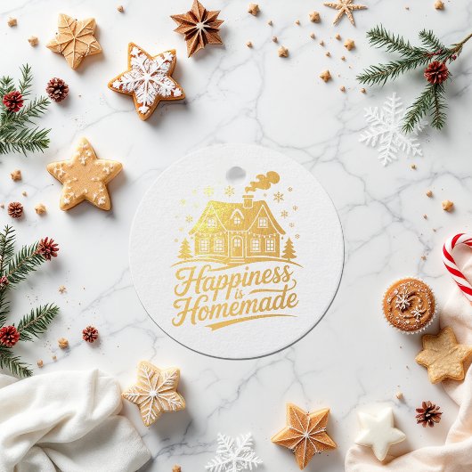 ホームメイドの幸せ クリスマス ホリデー フェイバータグ