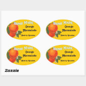 ホームメイドカスタムオレンジマーマレード 楕円形シール (シート)