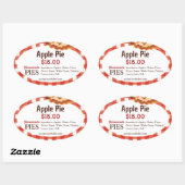 ホームメイドパイズベーカリー | アップルパイステッカーラベル 楕円形シール (シート)