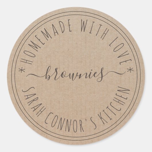 ホームメイドラブブラウニークラフトベーキングクラフト ラウンドシール (正面)