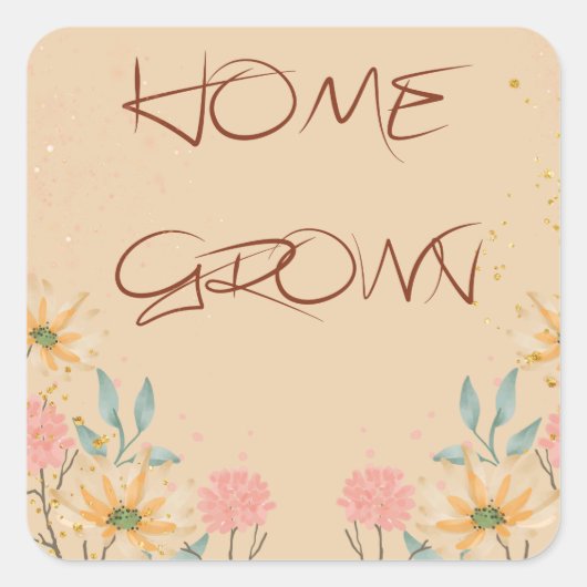 ホームメイド正方形ラベル スクエアシール (正面)