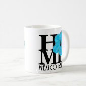 ホームメキシコビーチフロリダブルーハイビスカス11oz コーヒーマグカップ (正面右)