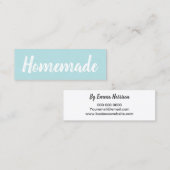 ホームメードミニマリストモダンパステルブルー スキニー名刺 (正面/裏面)