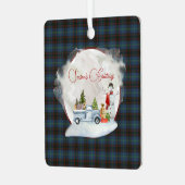 ホームモダンオリジナルスコットランドタータンチェック メタルオーナメント (正面左)