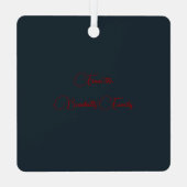 ホームモダンオリジナルスコットランドタータンチェック メタルオーナメント (裏面)