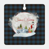 ホームモダンオリジナルスコットランドタータンチェック メタルオーナメント (正面)