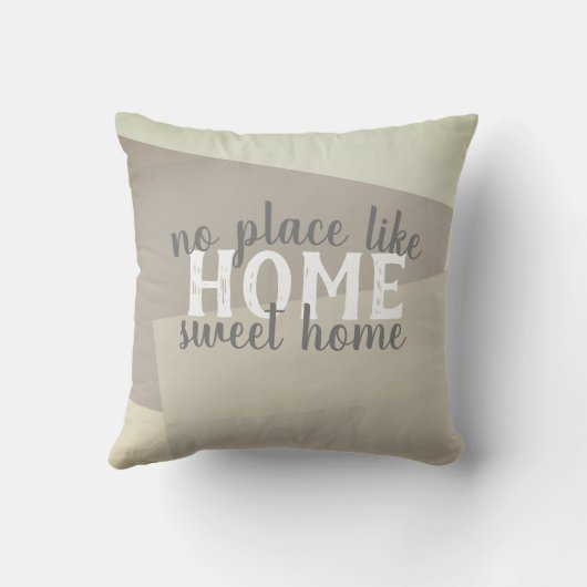 ホームモダングレーとホワイトの引用文のような場所はない クッション (裏面)