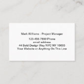 ホームモダンサービス 名刺 (裏面)