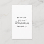 ホームモダンシルバーラインアートワーク | 実在地 名刺 (裏面)