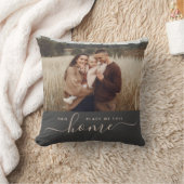 ホームモダンシンプルスクリプト写真炭 クッション (ブランケット)