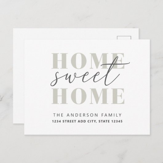 ホームモダンスウィートホームの動きのお知らせ 案内ポストカード (正面/裏面)