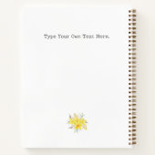 ホームモダンスウィートホームシックフローラパーソナライズされた ノートブック (裏面)