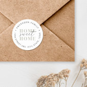 ホームモダンスウィートホームパーソナライズされた差出人住所 ラウンドシール