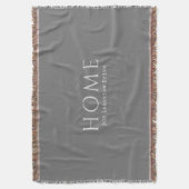 ホームモダンタイポグラフィ（お客様の住所） スローブランケット (正面縦)