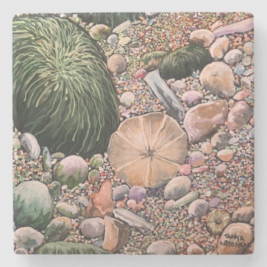 ホームモダンデコールビーチ ストーンコースター (正面)