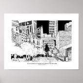 ホームモダンデコールNYCトラベルスケッチウォールアートプリント ポスター (正面)