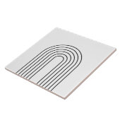 ホームモダンデコ黒線と白線の抽象芸術 タイル (側面)