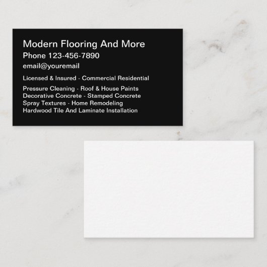 ホームモダンフローリングとサーフェス 名刺 (正面/裏面)
