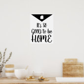 ホームモダンブラック&ホワイトになれるのは本当によかった ポスター (キッチン)