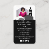 ホームモダンプロフェッショナル実在エージェント写真 名刺 (裏面)