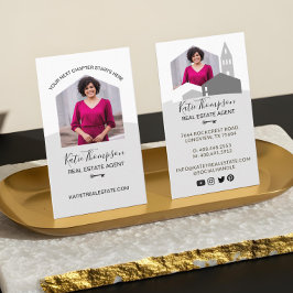 ホームモダンプロフェッショナル実在エージェント写真 名刺