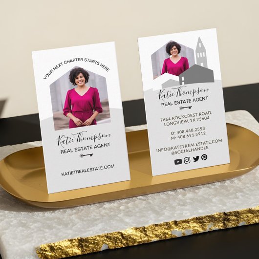 ホームモダンプロフェッショナル実在エージェント写真 名刺