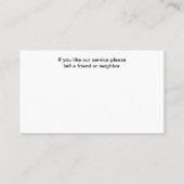 ホームモダンヘルスメディカルビジネスカード 名刺 (裏面)